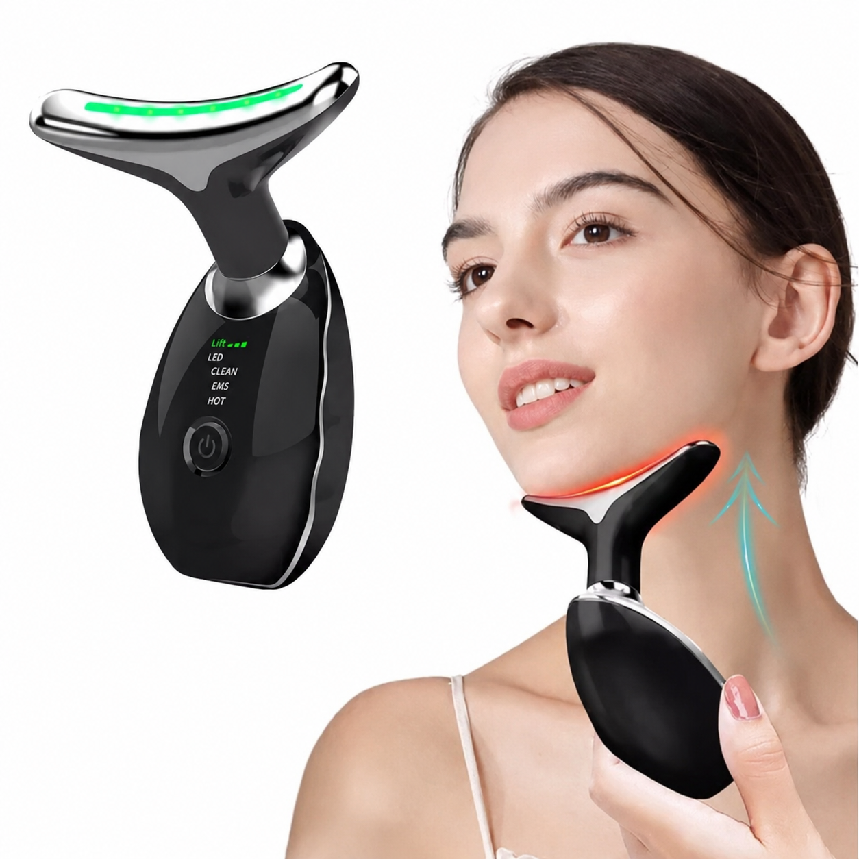 Masajeador Facial LED con Vibración