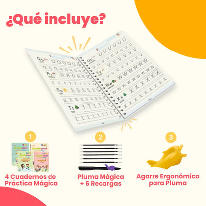Cuadernos Mágicos Reutilizables de Caligrafía para Niños