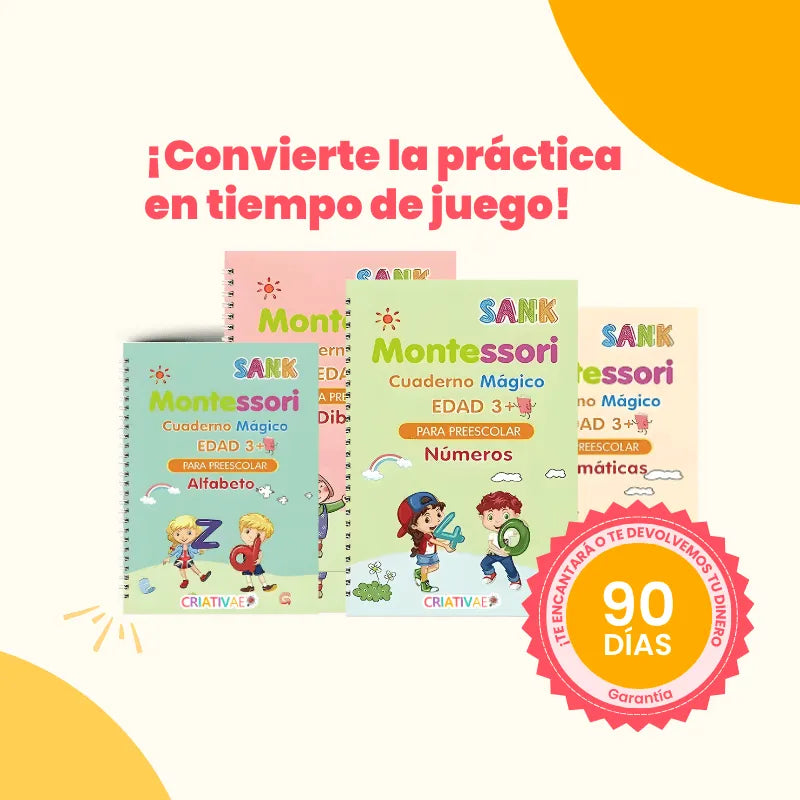 Cuadernos Mágicos Reutilizables de Caligrafía para Niños